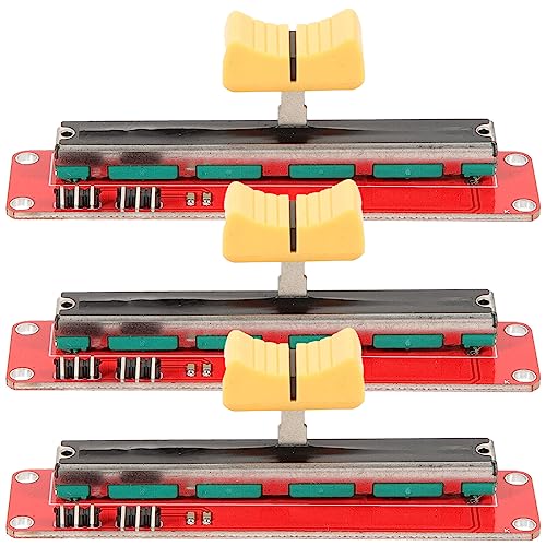 VICASKY 3st Schiebepotentiometer EIN-chip-Potentiometer Verschiebbares Topfbrett Holzschiebetopf Potentiometer Analog Lineares Potentiometer Metall Modul Schieberegler 10k von VICASKY