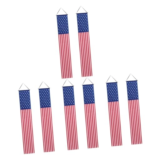 VICASKY 4 Paare Independence Day Türbanner Patriotische Flagge Hängend Bunte Dekoration Für Haustür Festliche Couplet Vorhänge Für Familienfeier Und von VICASKY