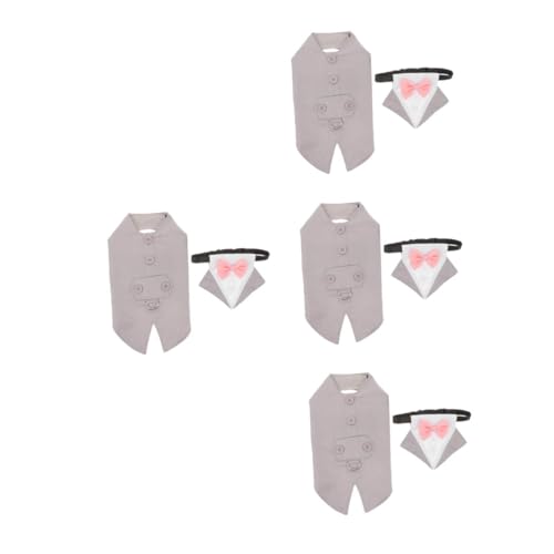 VICASKY 4 Sätze Hunde Smoking Anzug Fliege und Dreieckstuch Atmungsaktiv Stilvoll für Kleine bis Große Hunde für Hochzeit Geburtstag Festliche Anlässe VICASKY 4 Sätze Hunde Smoking Anzug Fliege und Dreieckstuch Atmungsaktiv Stilvoll für Kleine bis Große Hunde für Hochzeit Geburtstag Festliche Anlässe von VICASKY