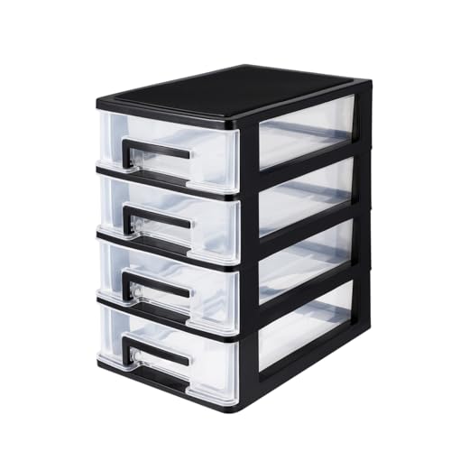 VICASKY 4 Schubladen Desktop Storage Organizer Kunststoffbehälter Storage Organizer Kommode Organizer Home Dresser von VICASKY