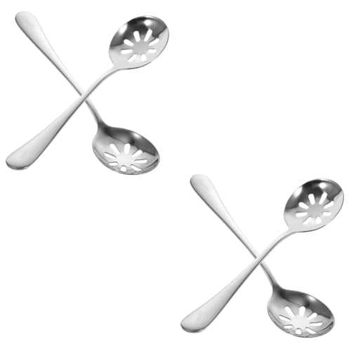 VICASKY 4 Stck. Edelstahl Geschlitzte Servierlöffel Ergonomisch Klein Robust Vielseitig für Haushalt Buffet Salat Obst Dessert Geeignet VICASKY 4 Stck. Edelstahl Geschlitzte Servierlöffel Ergonomisch Klein Robust Vielseitig für Haushalt Buffet Salat Obst Dessert Geeignet von VICASKY