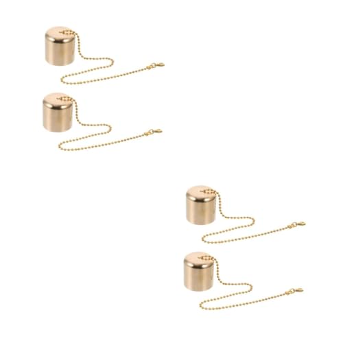 VICASKY 4 Stck. Teiliges Kerzenlöscherset aus Metall Kleine Messing Kerzenhauben Hitzebeständig Schützen Docht und Verhindern Ruß Werkzeug für Kerzenliebhaber und Teelichter Sicher und von VICASKY