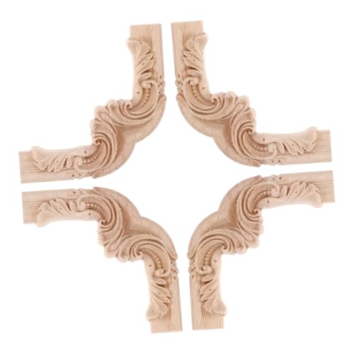 VICASKY 4 Stück Französische Holzornamente Geschnitzte Applikationen für Möbel Tür Wanddekoration Luxuriöse Holzverzierungen für Tv wand Decke Schrank DIY Möbelaufwertung VICASKY 4 Stück Französische Holzornamente Geschnitzte Applikationen für Möbel Tür Wanddekoration Luxuriöse Holzverzierungen für Tv wand Decke Schrank DIY Möbelaufwertung von VICASKY