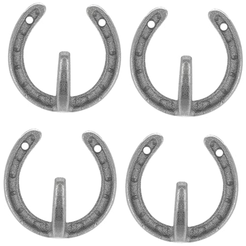 VICASKY 4 Stück Gusseisen Wandhaken Hufeisenform Retro Garderobenhaken Robuster Wandkleiderhaken für Jacken Hüte Handtücher und Schlüssel im Landhausstil Vielseitiger Wandaufbewahrer für VICASKY 4 Stück Gusseisen Wandhaken Hufeisenform Retro Garderobenhaken Robuster Wandkleiderhaken für Jacken Hüte Handtücher und Schlüssel im Landhausstil Vielseitiger Wandaufbewahrer für von VICASKY