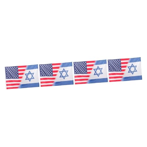 VICASKY 4 Stück Israel American Flag Polyester Gartenflagge Wetterfest Waschbar für Outdoor Indoor Dekoration Nationalfeiertage Sportveranstaltungen VICASKY 4 Stück Israel American Flag Polyester Gartenflagge Wetterfest Waschbar für Outdoor Indoor Dekoration Nationalfeiertage Sportveranstaltungen von VICASKY