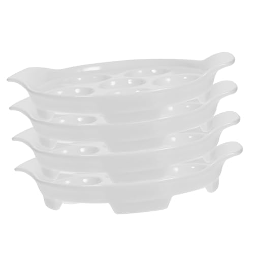 VICASKY 4 Stück Keramik Escargot Teller mit Löchern Teiliges Schneckenschalen Backform Servierplatte für Meeresfrüchte und Vorspeisen Vielseitig für Familienfeiern und Partys Geeignet VICASKY 4 Stück Keramik Escargot Teller mit Löchern Teiliges Schneckenschalen Backform Servierplatte für Meeresfrüchte und Vorspeisen Vielseitig für Familienfeiern und Partys Geeignet von VICASKY