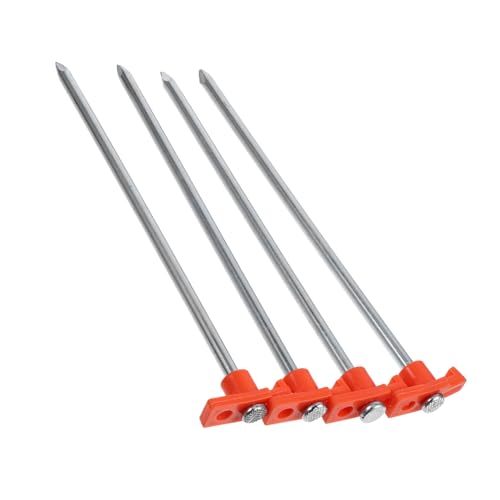 VICASKY 4 Stück Schwere Rostfreie Zelt Heringe Robuste Metall Bodenanker für Camping Outdoor Zelt Pavillon Einfach zu Schlagen Ziehen Passend für Sand Gras und Eisboden Kompakt VICASKY 4 Stück Schwere Rostfreie Zelt Heringe Robuste Metall Bodenanker für Camping Outdoor Zelt Pavillon Einfach zu Schlagen Ziehen Passend für Sand Gras und Eisboden Kompakt von VICASKY