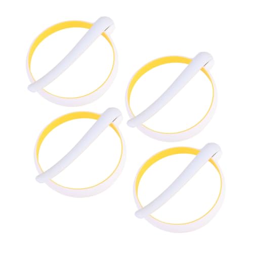 VICASKY 4 Stück Silikon Eierringe Teiliges Set Flexible Spiegeleiformen mit Griffdesign Hitzebeständige Eierformer für Omeletts und Pfannkuchen Spülmaschinenfest und Einfach zu Verwenden von VICASKY