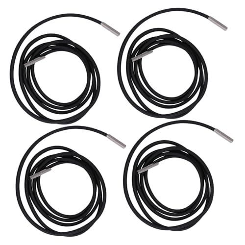 VICASKY 4 Stück Teiliges Ersatzseil Liegestuhl Elastische Strapazierfähige Kordeln in Schwarz und Praktische Reparatur für Outdoor Relaxsessel und Strandliegen von VICASKY