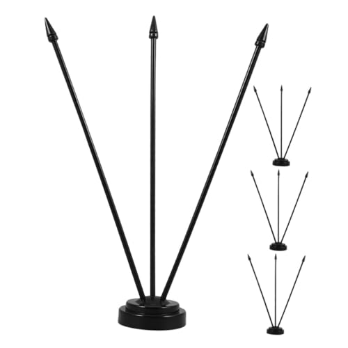 VICASKY 4 Stück Teiliges Flaggenständer Stabilem Schwarzem Kunststofffuß Minimalistisches Design Einfach zu Montieren Zuverlässige Standfestigkeit für Schreibtisch und Innenräume für Büro von VICASKY