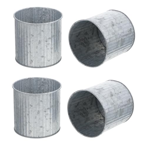 VICASKY 4 Stück Teiliges Graue Eisenblumentöpfe für Drinnen und Draußen Dekorative Vintage Pflanzkübel Vielseitige Balkon und Desktop Blumenbehälter Robust und Stilvoll für Garten und Büro VICASKY 4 Stück Teiliges Graue Eisenblumentöpfe für Drinnen und Draußen Dekorative Vintage Pflanzkübel Vielseitige Balkon und Desktop Blumenbehälter Robust und Stilvoll für Garten und Büro von VICASKY