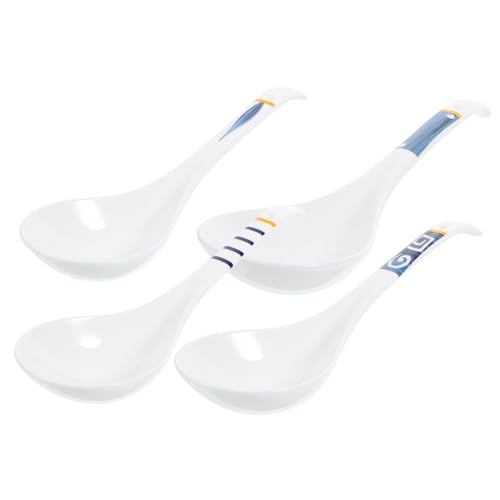 VICASKY 4 Stück Teiliges Großer Japanischer Keramik suppenlöffel mit Langem Griff Glasiert Vielseitig Einsetzbar für Suppe Pasta Ramen Stilvolle Porzellan tafelbesteck sets VICASKY 4 Stück Teiliges Großer Japanischer Keramik suppenlöffel mit Langem Griff Glasiert Vielseitig Einsetzbar für Suppe Pasta Ramen Stilvolle Porzellan tafelbesteck sets von VICASKY