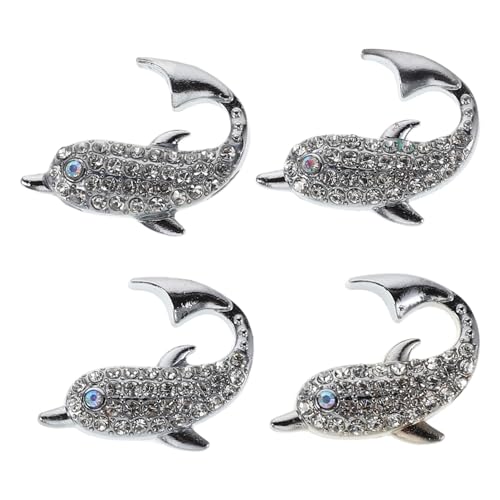 VICASKY 4 Stück Teiliges Kinderzimmer Möbelgriffe aus Robustem Legierungsmetall Sicher mit Glatten Kanten Einfache Montage Vintage Delfin Design Geeignet für Schränke Kommoden von VICASKY