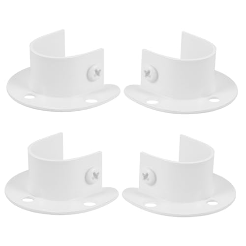 VICASKY 4 Stück Gardinenstangenhalterungen 25mm Edelstahl Für Duschvorhang Und Kleiderstangen Einfache Montage Wand Oder Deckenbefestigung von VICASKY