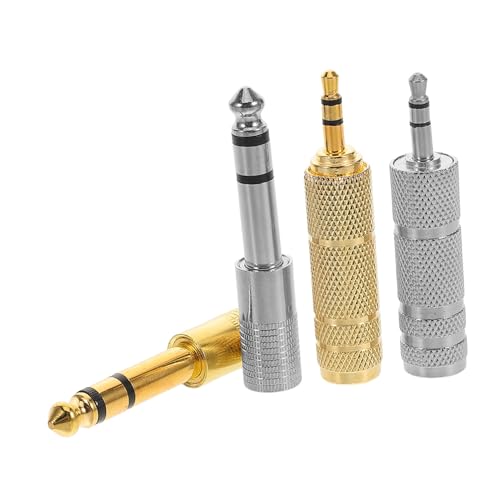 VICASKY 4 Stück Teiliges Metall Audio Adapter und Bidirektionaler Mic Connector Converter Langlebiger Stereo Audio Adapter für von VICASKY