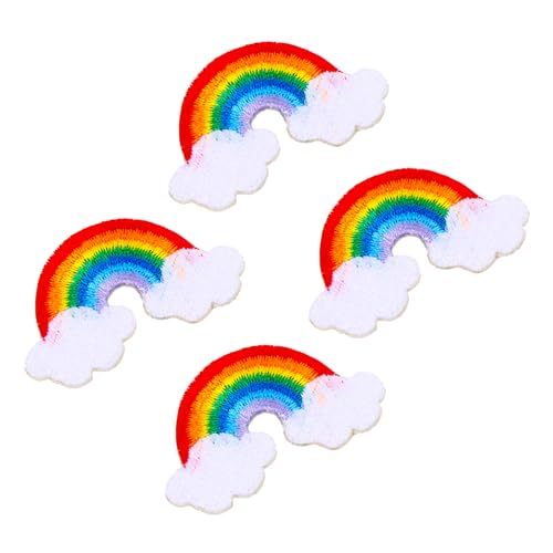 VICASKY 4 Stück Teiliges Selbstklebende Regenbogen Stick patches aus Polyester DIY Textilaufnäher für Kleidung Taschen und Glatte Oberflächen Kompakt und Tragbar für Kreative Dekoration VICASKY 4 Stück Teiliges Selbstklebende Regenbogen Stick patches aus Polyester DIY Textilaufnäher für Kleidung Taschen und Glatte Oberflächen Kompakt und Tragbar für Kreative Dekoration von VICASKY