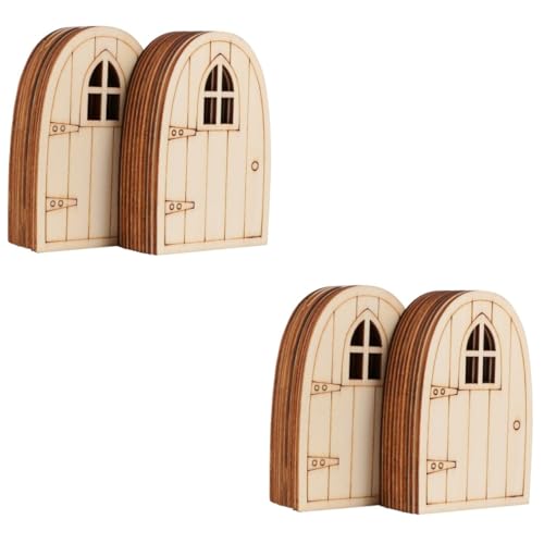 VICASKY 40 Stck. Teiliges Miniatur-Dekoration mit Fenster Miniatur Gartenornament Unbemalte DIY Holzdekoration zum Bemalen und Gestalten Langlebig und Robust für Kreative Gartendekoration VICASKY 40 Stck. Teiliges Miniatur-Dekoration mit Fenster Miniatur Gartenornament Unbemalte DIY Holzdekoration zum Bemalen und Gestalten Langlebig und Robust für Kreative Gartendekoration von VICASKY