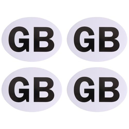 VICASKY 4Pcs Großbritannien GB Euro Union Jack Oval Auto Stoßstange Fenster Aufkleber Magnetische Auto Aufkleber Auto Körper Dekorationen von VICASKY