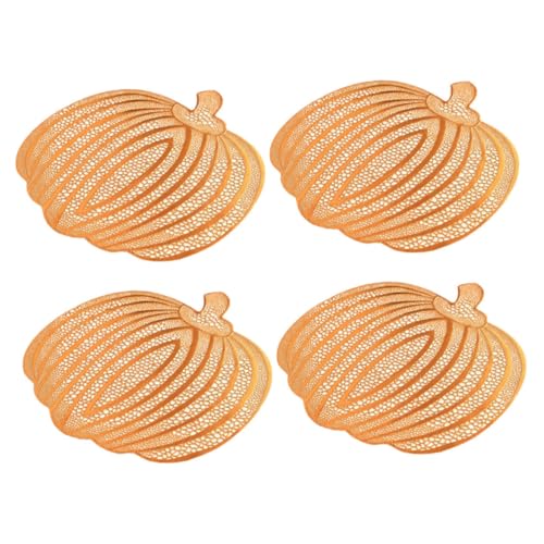VICASKY 4stücke Hollow Pumpkin Tischsets Hitzebeständige rutschfeste Tischmatten Für Esstisch Dekorative Platzsets Für Festlichkeiten Partys Und Leicht Für Dauerhaften Gebrauch von VICASKY