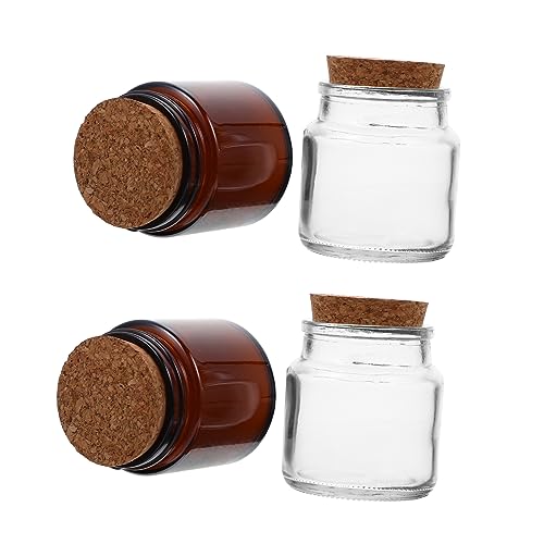VICASKY 4stücke Kerzengläser Mit Holzdeckel Für Kerzenherstellung Duftkerzenbecher Mit Glas Aromatherapiehalter Für Schlafzimmerdekoration von VICASKY