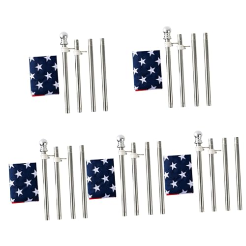 VICASKY 5 Sätze American Flag Pole Edelstahl Fahnenmast mit Ösen Wetterfest Robust für Boot Garten Balkon Outdoor Nutzung VICASKY 5 Sätze American Flag Pole Edelstahl Fahnenmast mit Ösen Wetterfest Robust für Boot Garten Balkon Outdoor Nutzung von VICASKY