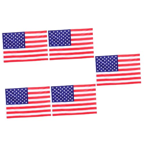 VICASKY 5 Stück Amerikanische Bootsflagge aus Polyester Pongee Wetterbeständig und Langlebig mit Verstärkten Ösen Patriotische Us Flagge für Außenbereich für Boot Auto und Garten von VICASKY