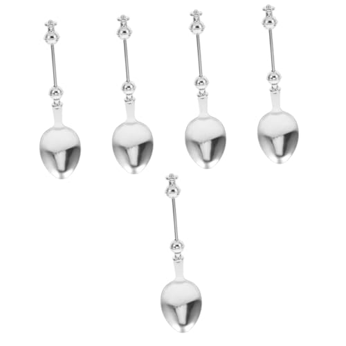 VICASKY 5 Stück Edelstahl DIY Perlen Löffel zum Selbergestalten Vielseitiger Kaffeelöffel Robust Spülmaschinengeeignet für Tee und Haushalt Praktisches Küchengeschirr für Kreatives VICASKY 5 Stück Edelstahl DIY Perlen Löffel zum Selbergestalten Vielseitiger Kaffeelöffel Robust Spülmaschinengeeignet für Tee und Haushalt Praktisches Küchengeschirr für Kreatives von VICASKY