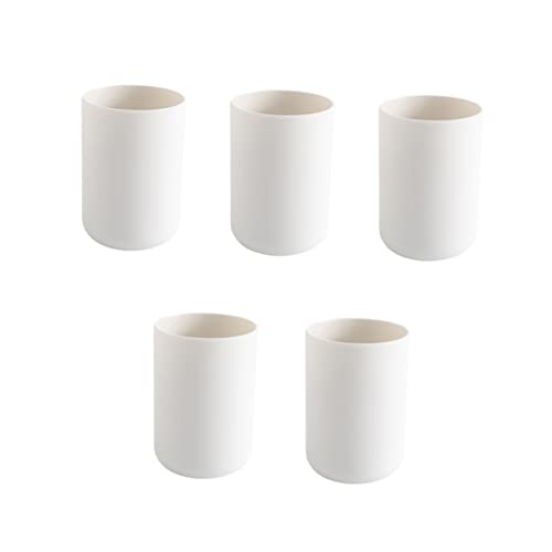 VICASKY 5 Stück Feste Farbmundwäsche -Tasse Zahnbürste weißer Badezimmerbecher gurgeln Bürsten Badezimmer Becher Zahnputzbecher Paare Zahnbecher Badezimmerzubehör VICASKY 5 Stück Feste Farbmundwäsche -Tasse Zahnbürste weißer Badezimmerbecher gurgeln Bürsten Badezimmer Becher Zahnputzbecher Paare Zahnbecher Badezimmerzubehör von VICASKY