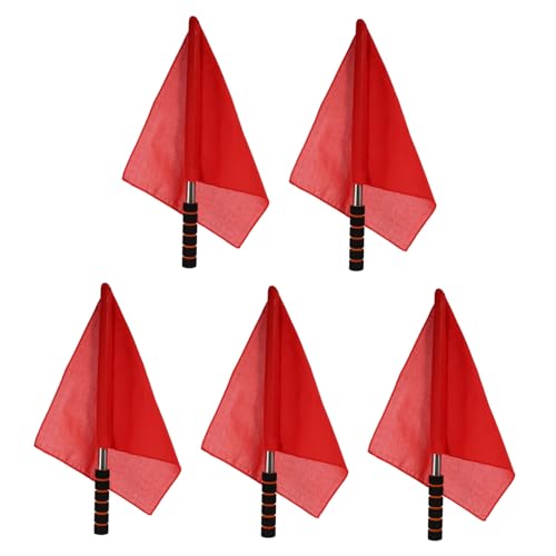 VICASKY 5 Stück Teiliges Kommandierende Schiedsrichterflaggen Signalflaggen Verkehrsleitflaggen Rot Hochsichtbar Für Sportveranstaltungen Rennen Und Verkehrswarnung VICASKY 5 Stück Teiliges Kommandierende Schiedsrichterflaggen Signalflaggen Verkehrsleitflaggen Rot Hochsichtbar Für Sportveranstaltungen Rennen Und Verkehrswarnung von VICASKY