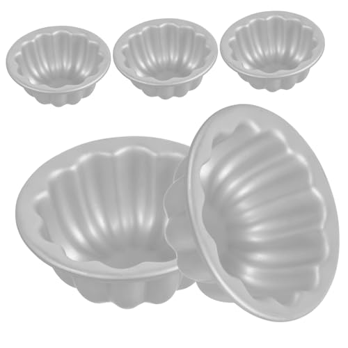 VICASKY 5 Stück Teiliges Mini Kuchenformen aus Anodisiertem Aluminium Kleine Backformen für Pudding Tartlets und Cupcakes Verschleißfest Schnelle Wärmeleitung für DIY Dessertbacken von VICASKY