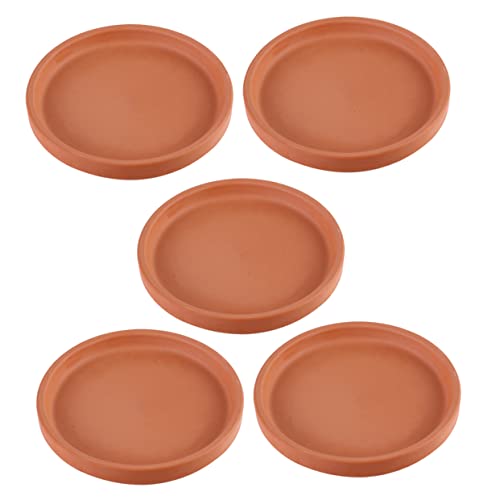 VICASKY 5 Stück Terracotta Blumentopf Untersetzer wasserdichte Pflanzentöpfe mit Praktischem Tablett für und Außenbereich zum Schutz Ihrer Böden von VICASKY
