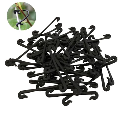VICASKY 50 Stück Pflanzenclips aus Robustem Umweltfreundlichem Kunststoff Flexible Rankhilfe für Kletterpflanzen Einfach zu Fixierende Bindebänder für Garten und Gewächshaus von VICASKY