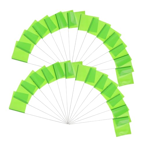 VICASKY 50 Stück Teiliges Leichte Polyester Markierungsflaggen mit Stahlstab Tragbare Fahnen für Rasen Vermessung und Gartensignale Sichtbare Grüne Signalfähnchen für Außenbereiche VICASKY 50 Stück Teiliges Leichte Polyester Markierungsflaggen mit Stahlstab Tragbare Fahnen für Rasen Vermessung und Gartensignale Sichtbare Grüne Signalfähnchen für Außenbereiche von VICASKY