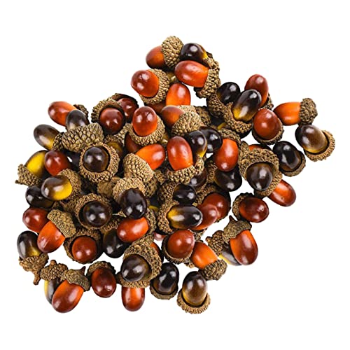 VICASKY 50stücke Simulationseichel Für Tischdeko Weihnachtsbaum Wand Fenster Tür Büro Geschäft DIY Schmuck Basteln Material Zum Selbermachen von VICASKY