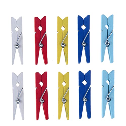 VICASKY 5packungen Mini-holzklammer Bunte Fotoklammern Aufbewahrungsklammern Ordner Holzklammern Für Nägel Wandbefestigung Bastelprojekte Geschenke Weihnachtsbaumschmuck Heimdekorationen f von VICASKY