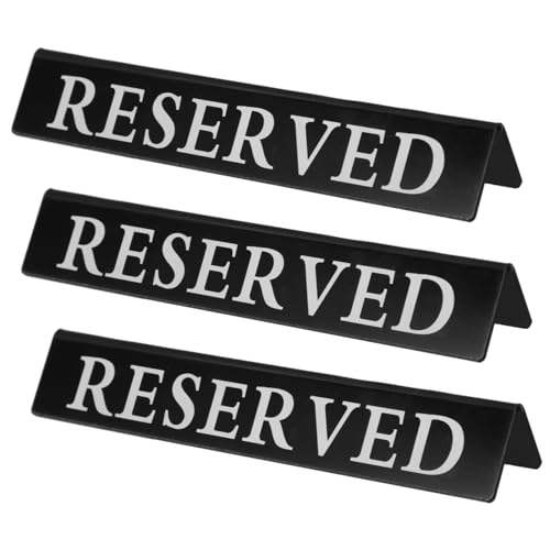 VICASKY 6 Stck. Acryl Reserviert Tischschild Rahmen Langlebige Tischschilder für Hochzeit Restaurant Buffet Kleine Tafeln Beschriften Sitzplatzreservierung Elegant und Robust von VICASKY