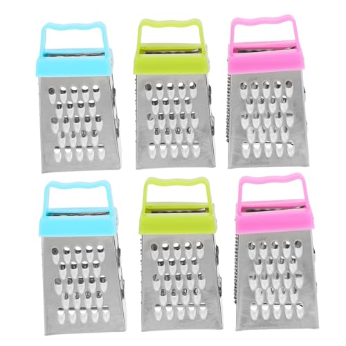 VICASKY 6 Stück Mini Käsereibe Teiliges Gemüseschneider für Knoblauch Ingwer Kartoffeln Obst Küchenwerkzeug Blau Hellgrün und VICASKY 6 Stück Mini Käsereibe Teiliges Gemüseschneider für Knoblauch Ingwer Kartoffeln Obst Küchenwerkzeug Blau Hellgrün und von VICASKY
