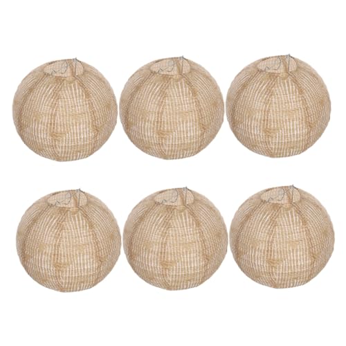 VICASKY 6 Stück Rustikale Hängelaternen aus Jute Runde Vintage Stofflampenschirme Dekorative Laternen für Kindergeburtstag Hochzeit und Party mit Rustikalem Flair VICASKY 6 Stück Rustikale Hängelaternen aus Jute Runde Vintage Stofflampenschirme Dekorative Laternen für Kindergeburtstag Hochzeit und Party mit Rustikalem Flair von VICASKY