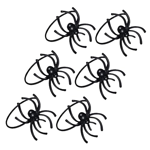 VICASKY 6 Stück Schwarze Spinnen Serviettenringe Kreativer Halloween Tischdeko Napkin Holder Langlebige Esszimmer Spinnenringe für Party und Festtagsfeiern VICASKY 6 Stück Schwarze Spinnen Serviettenringe Kreativer Halloween Tischdeko Napkin Holder Langlebige Esszimmer Spinnenringe für Party und Festtagsfeiern von VICASKY