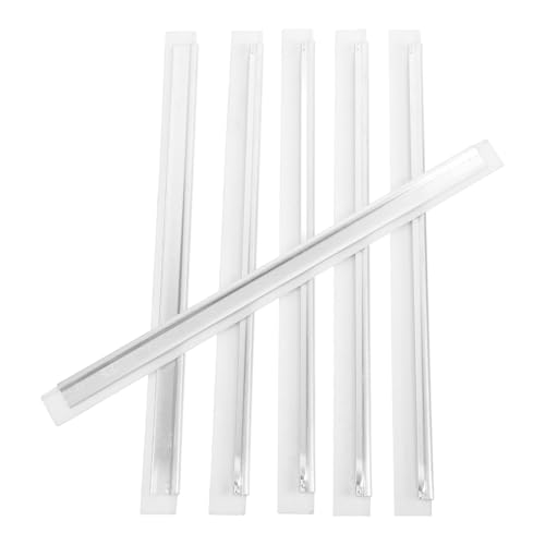 VICASKY 6 Stück Teiliges Aluminiumlegierung Rakel Ersatzklingen Flexible Silikon Abzieher für Fensterreinigung Duschglastüren Autoglas Einfache Montage Vielseitig für Glatte Oberflächen von VICASKY