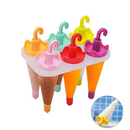 VICASKY 6 Stück Teiliges Eisformen Regenschirmform Kunststoff Wiederverwendbar Popsicle Maker Eis Tray für Wasser Milch Frucht Mix Zufällige Farbe Zufällige Farbe VICASKY 6 Stück Teiliges Eisformen Regenschirmform Kunststoff Wiederverwendbar Popsicle Maker Eis Tray für Wasser Milch Frucht Mix Zufällige Farbe Zufällige Farbe von VICASKY