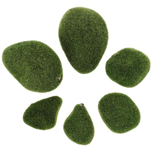 VICASKY 6 Stück Teiliges Künstliche Moossteine für Miniatur Landschaften Realistische Dekoration für Garten Terrarium und DIY Projekte Pflegeleicht und Zeitersparend VICASKY 6 Stück Teiliges Künstliche Moossteine für Miniatur Landschaften Realistische Dekoration für Garten Terrarium und DIY Projekte Pflegeleicht und Zeitersparend von VICASKY