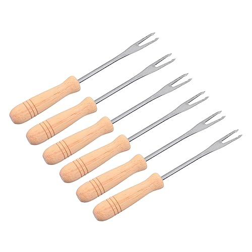 VICASKY 6 Stück Teiliges Maishaltern Wiederverwendbare Fonduegabeln mit Holzgriff für Maiskolben Snacks und Obst Zubehör für Sauberes Essen und Verschiedene Anlässe VICASKY 6 Stück Teiliges Maishaltern Wiederverwendbare Fonduegabeln mit Holzgriff für Maiskolben Snacks und Obst Zubehör für Sauberes Essen und Verschiedene Anlässe von VICASKY