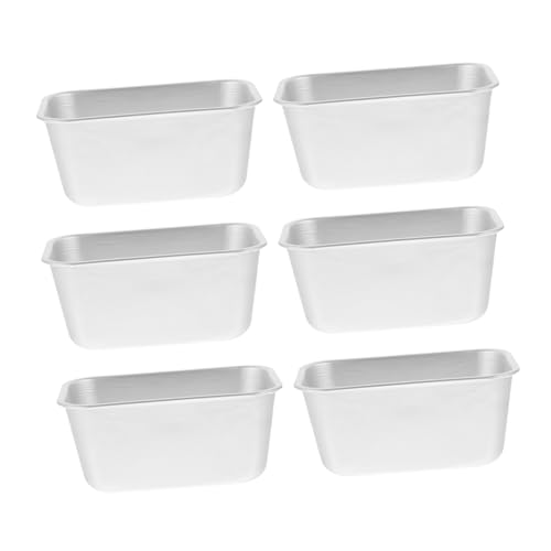 VICASKY 6 Stück Teiliges Rechteckiges Backform aus Silbernem Antihaft Karbonstahl für Kuchen Toast Brot Leicht zu Reinigen für Zuhause Bäckerei und DIY Desserts VICASKY 6 Stück Teiliges Rechteckiges Backform aus Silbernem Antihaft Karbonstahl für Kuchen Toast Brot Leicht zu Reinigen für Zuhause Bäckerei und DIY Desserts von VICASKY