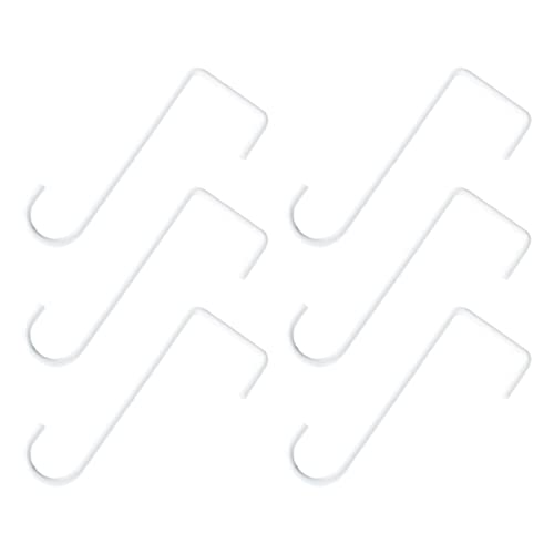 VICASKY 6 Stück Teiliges Weiße Eisenhaken für Balkon und Garten Robuste Pflanzenhalter mit Vertikalem Design Einfache Befestigung Vielseitige Wand Geländeraufhängung für Blumentöpfe und VICASKY 6 Stück Teiliges Weiße Eisenhaken für Balkon und Garten Robuste Pflanzenhalter mit Vertikalem Design Einfache Befestigung Vielseitige Wand Geländeraufhängung für Blumentöpfe und von VICASKY