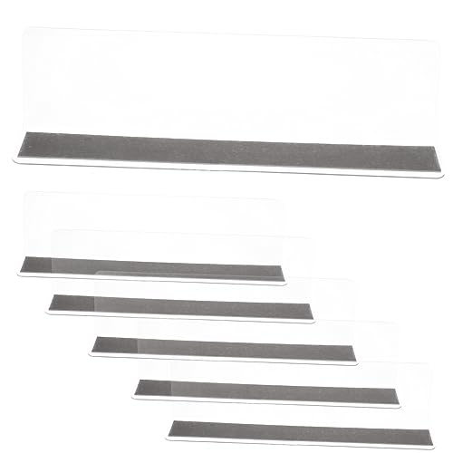 VICASKY 6 Stück Transparente Magnet Regaltrenner Multifunktionale Aufbewahrungslösungen für Kühlschrank Schrank und Regale für Snacks Gewürze und VICASKY 6 Stück Transparente Magnet Regaltrenner Multifunktionale Aufbewahrungslösungen für Kühlschrank Schrank und Regale für Snacks Gewürze und von VICASKY