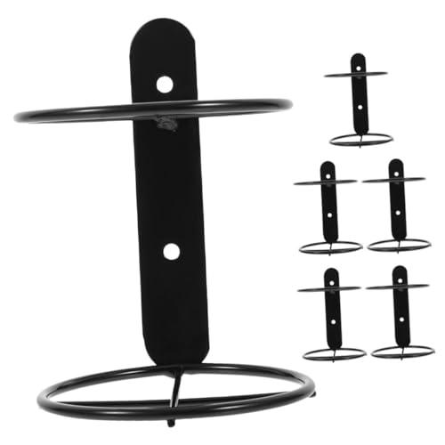 VICASKY 6 Stück Wandmontierter Weinflaschenhalter aus Metall Teiliges Design für Küche Bar und Esszimmer Einfacher Einbau Vielseitig Einsetzbar für Flaschenlagerung von VICASKY
