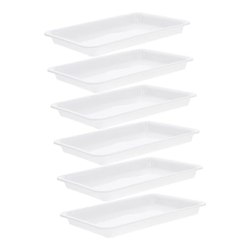 VICASKY 6Stücke Rechteckige Untersetzer Pflanzplatten Zur Wasserauffangung Robuste Tabletts Für Pflanzen Für Garten Und Innenmaße von VICASKY