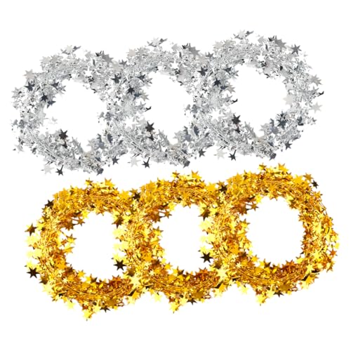 VICASKY 6Stücke Teiliges Weihnachtsstern Girlanden Glitzernde Drahtgirlanden für Festliche Dekoration für Bäume Wände und Türen Hochwertige Weihnachtsbeleuchtung VICASKY 6Stücke Teiliges Weihnachtsstern Girlanden Glitzernde Drahtgirlanden für Festliche Dekoration für Bäume Wände und Türen Hochwertige Weihnachtsbeleuchtung von VICASKY