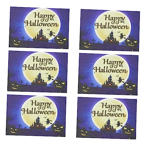 VICASKY 6stücke Halloween Tischsets Aus Hochwertigem PVC-Material Wärmebeständig Und Schmutzabweisend Für Esstisch Und Küche Als Tischschutz Und Dekoration Für Halloween-Feiertage VICASKY 6stücke Halloween Tischsets Aus Hochwertigem PVC-Material Wärmebeständig Und Schmutzabweisend Für Esstisch Und Küche Als Tischschutz Und Dekoration Für Halloween-Feiertage von VICASKY